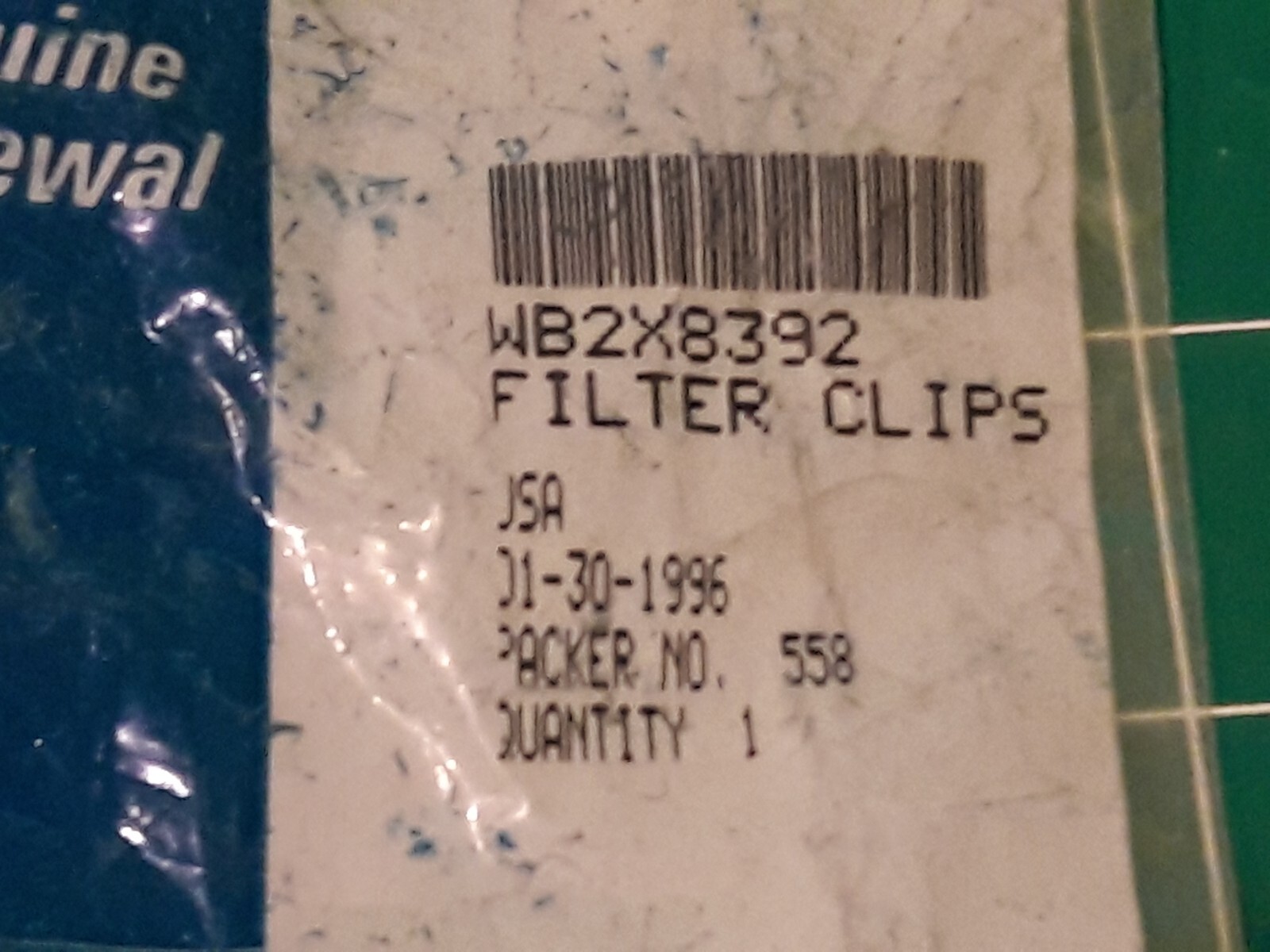 FACTORY PART IN A FACTORY BAG - GE Range Hood Filter Clip WB2X8392 WB2X8401 gallery