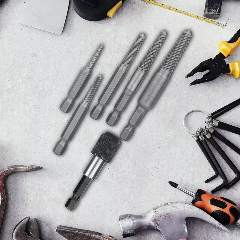 12Pcs Stud Screw Extractor Remover 1/4 Inch Hex Shank Damaged Bolt Easy Out Sets gallery