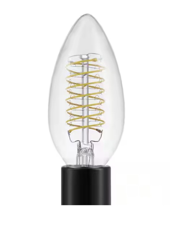 3-Pack EcoSmart 60W Equivalent B11 LED Candelabra Light Bulbs Soft White E12 gallery