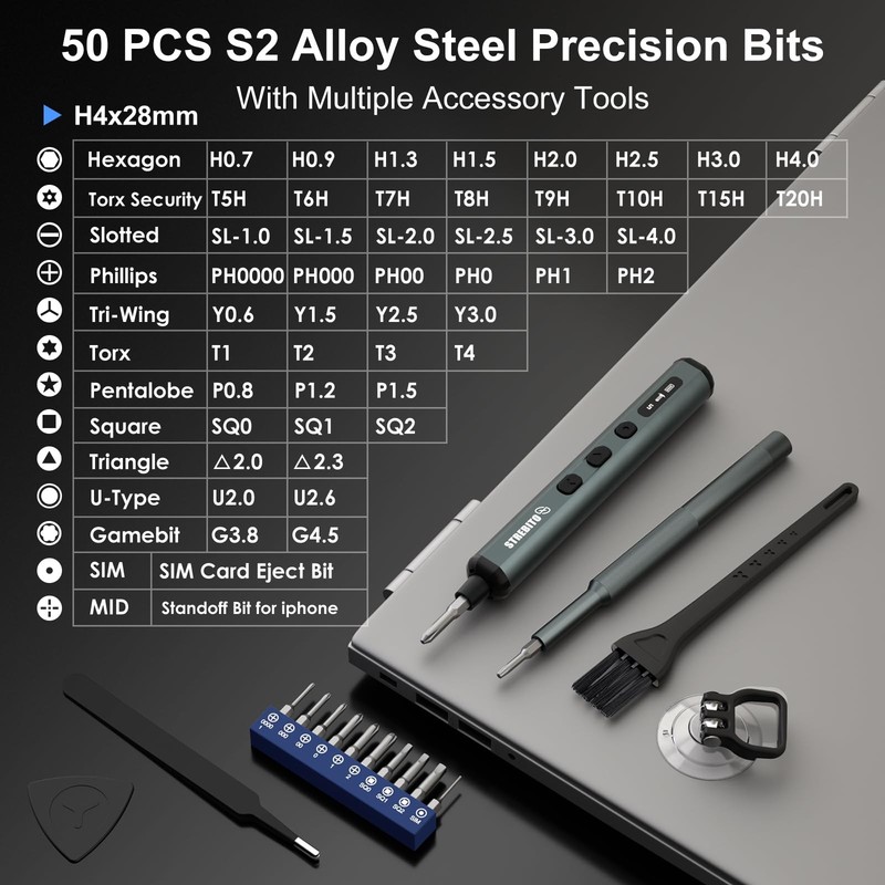 STREBITO Mini Electric Screwdriver Set, 67 in 1 Precision Blue gallery