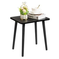 Side Table, Modern Accent End Table with Wooden Legs, Easy to Assemble Mini L…
