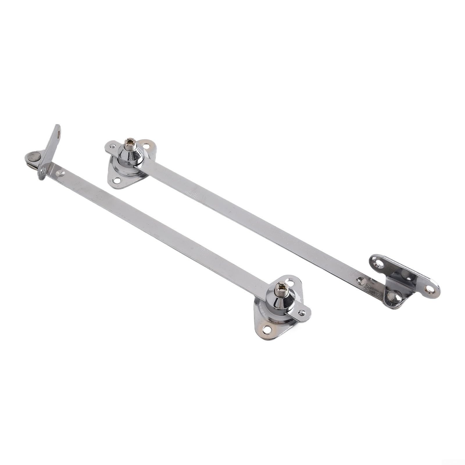 2-PCS 12-inch Lid Support Hinge, Nickel-plated, Iron, Zinc Alloy, Silver gallery