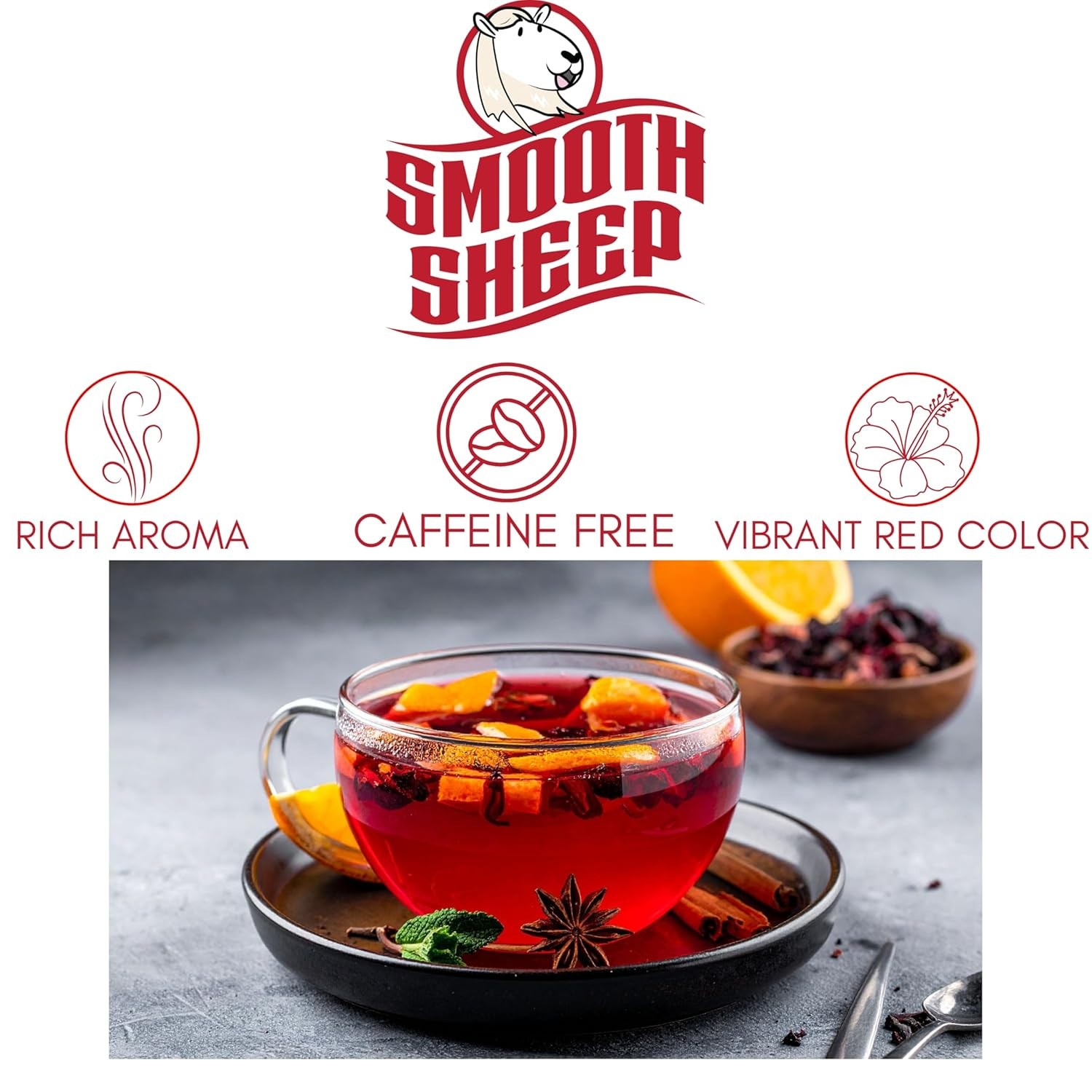 Smooth Sheep 1 LB 100% Premium Dried Hibiscus Flowers Tea,Jaimaica Tea gallery