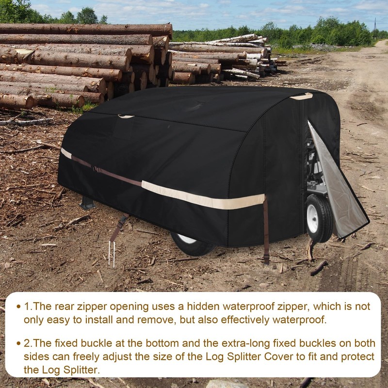 Log Splitter Cover Waterproof Windproof 94x49x41in for 15-45Ton Wood Splitter gallery