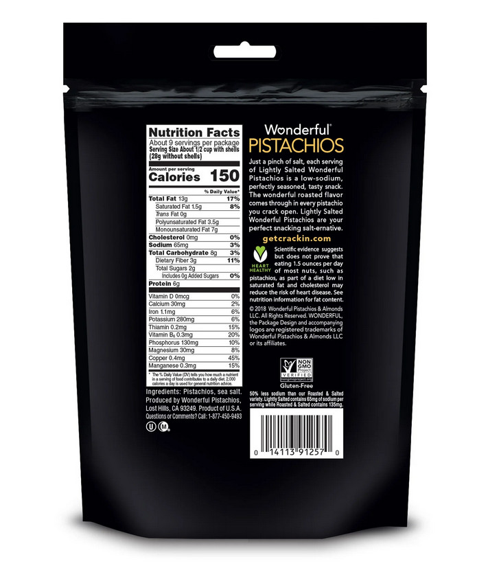 Wonderful Pistachios, In-Shell Roasted & Lightly Salted Pistachios, 16 Ounce Bag gallery