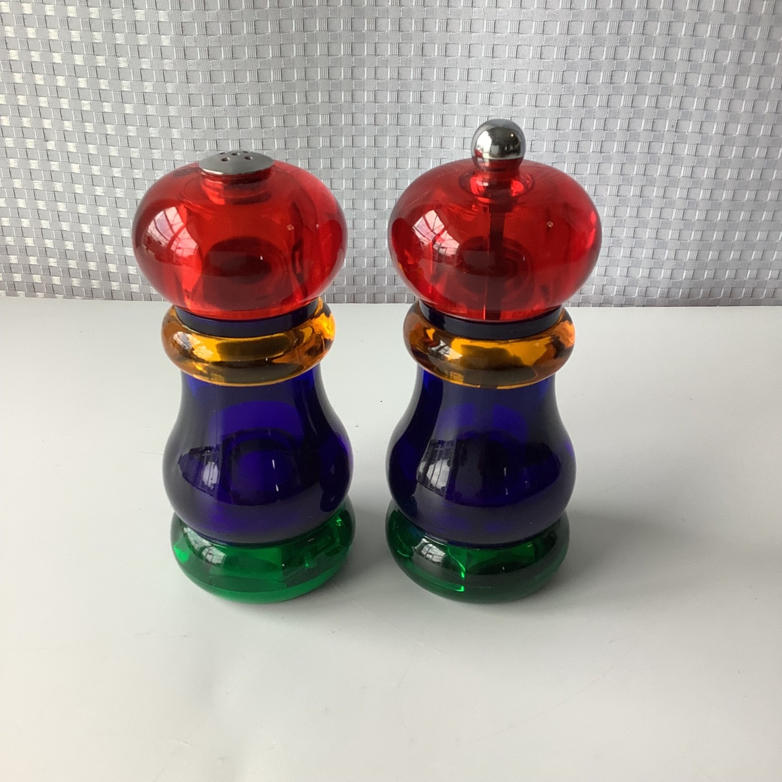 VTG Olde Thompson Sunset Fiesta Pepper Mill Salt Shaker Primary Color Lucite gallery