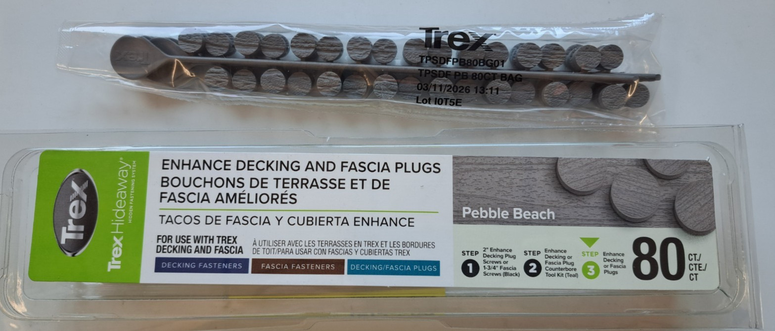 TREX HIDEAWAY PEBBLE BEACH ENHANCE DECKING AND FASCIA PLUGS COMPOSITE 80 CT gallery