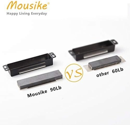 Magnetic Door Latch Set - Durable 90lb Strong Magnets, 8 Black Stainless Steel gallery