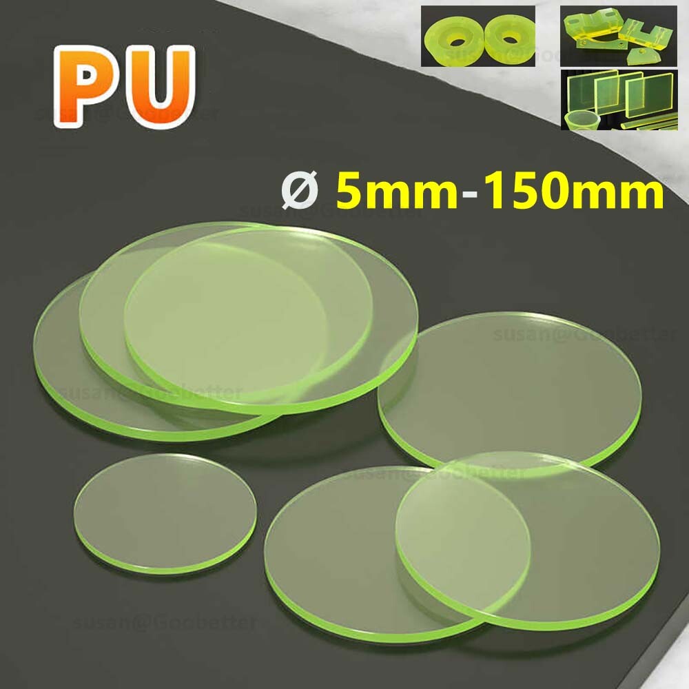 Solid Round Polyurethane Sheet PU Damping Pads Gaskets Dia 5mm-150mm Thick 1-8mm gallery