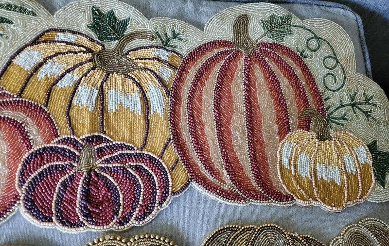 Pumpkin Beaded Table Runners SELECT ONE gallery