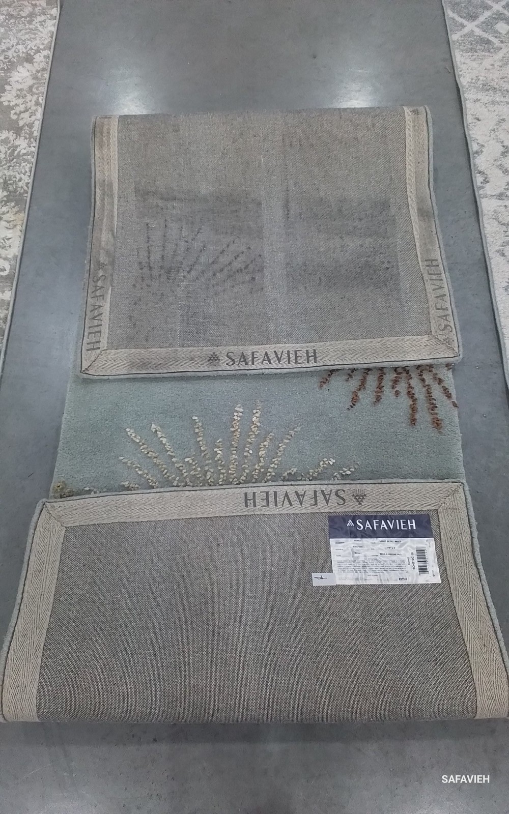 L BLUE / MULTI 2'-6" x 8'-0" Back Stain Rug, Reduced Price 1172790126 SOH712C-28 gallery