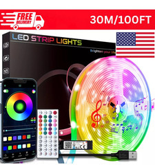 100 Ft LED Strip Lights, Smart Light with App Remote Control, RGB LED 1Roll100Ft