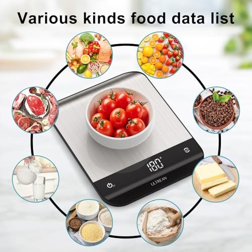 Food Scale, Digital Kitchen Scale with LED Display, Weight Classic Silver gallery