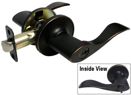 Entrance Keyed Entry Single Deadbolt Oil Rubbed Bronze Door Handle Lever lock gallery