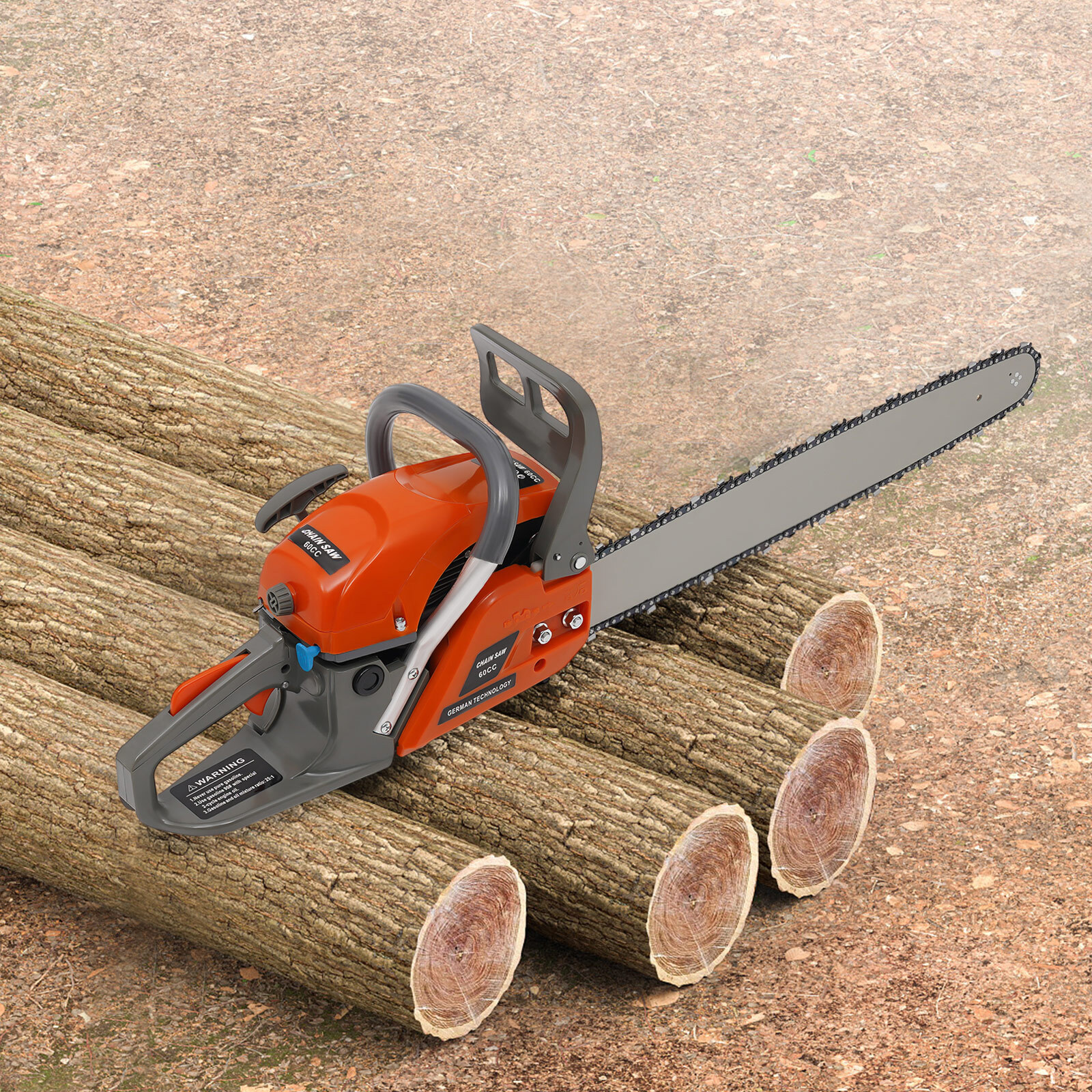 60cc Gas Chainsaw 22" Gasoline Powered Chain Saws Engine Cutting 2-Cycle 2.8kw gallery