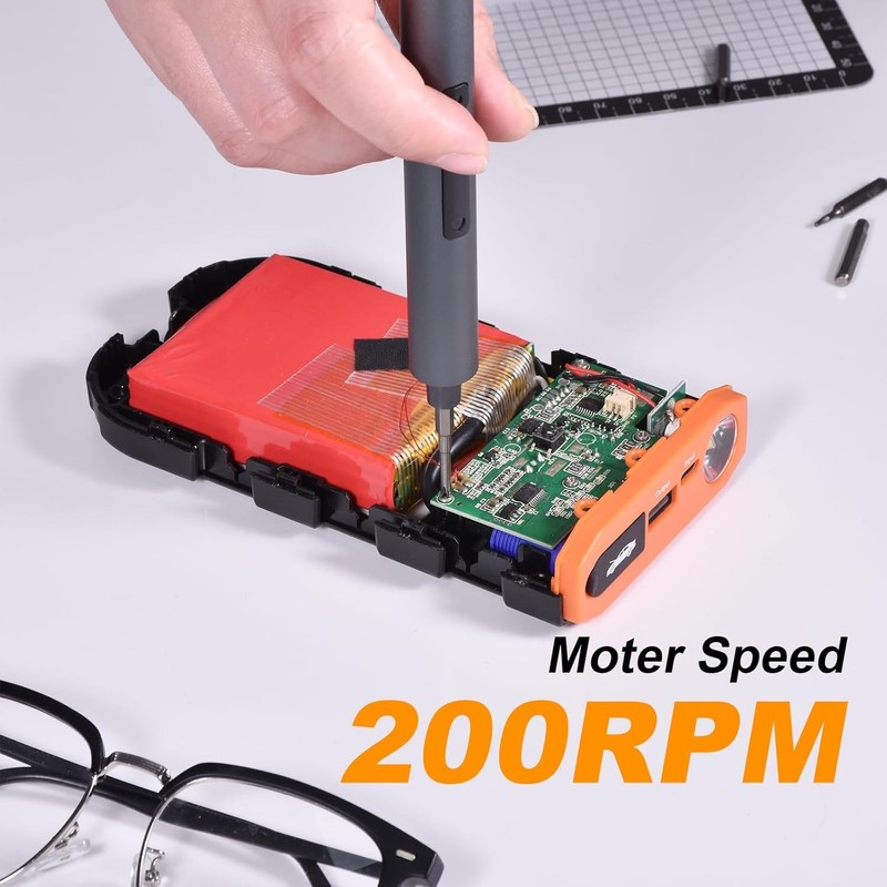 75in1 Cordless Electric Screwdriver Set S2 Bits Dual Torque LED TypeC Repair Kit gallery