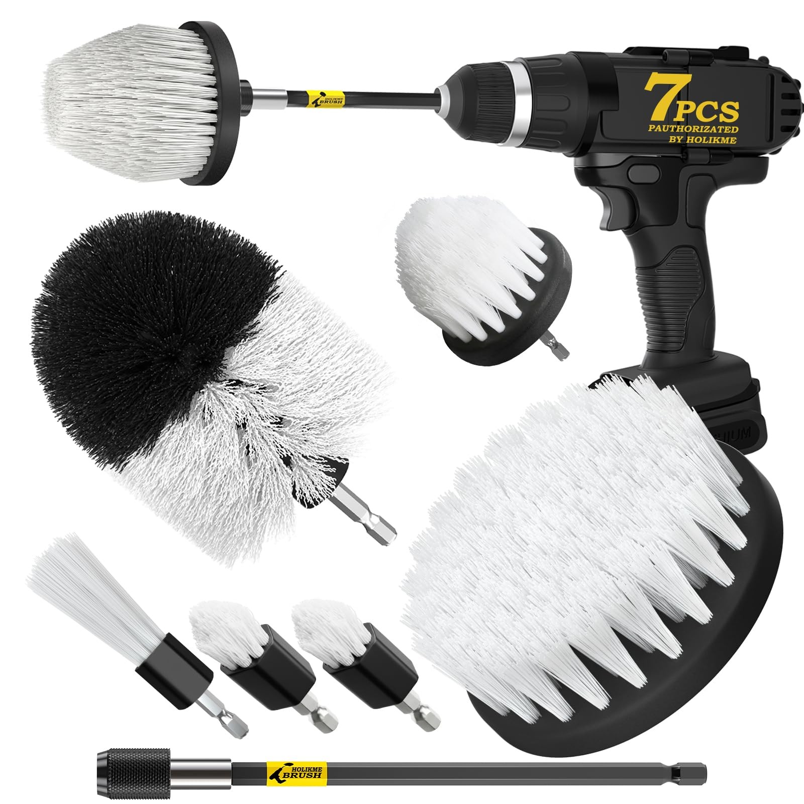 7Pack Drill Brush Attachment Set-Car Interior Detailing Kit，Power Scrubber Br... gallery