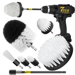 7Pack Drill Brush Attachment Set-Car Interior Detailing Kit，Power Scrubber Br…