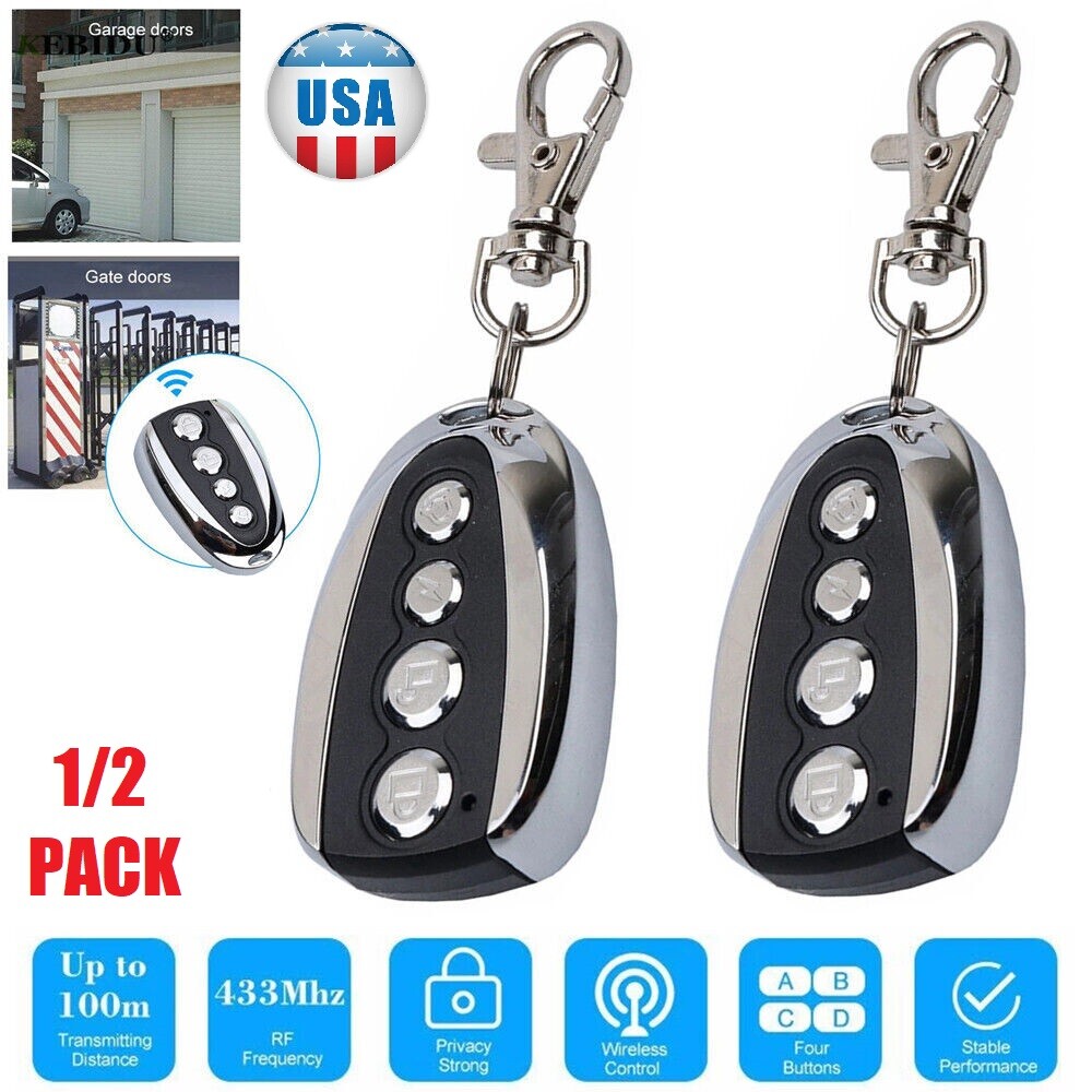 2× Remote Control Backup Key Sliding Gate Opener Automatic Operator 433.92MHz US gallery