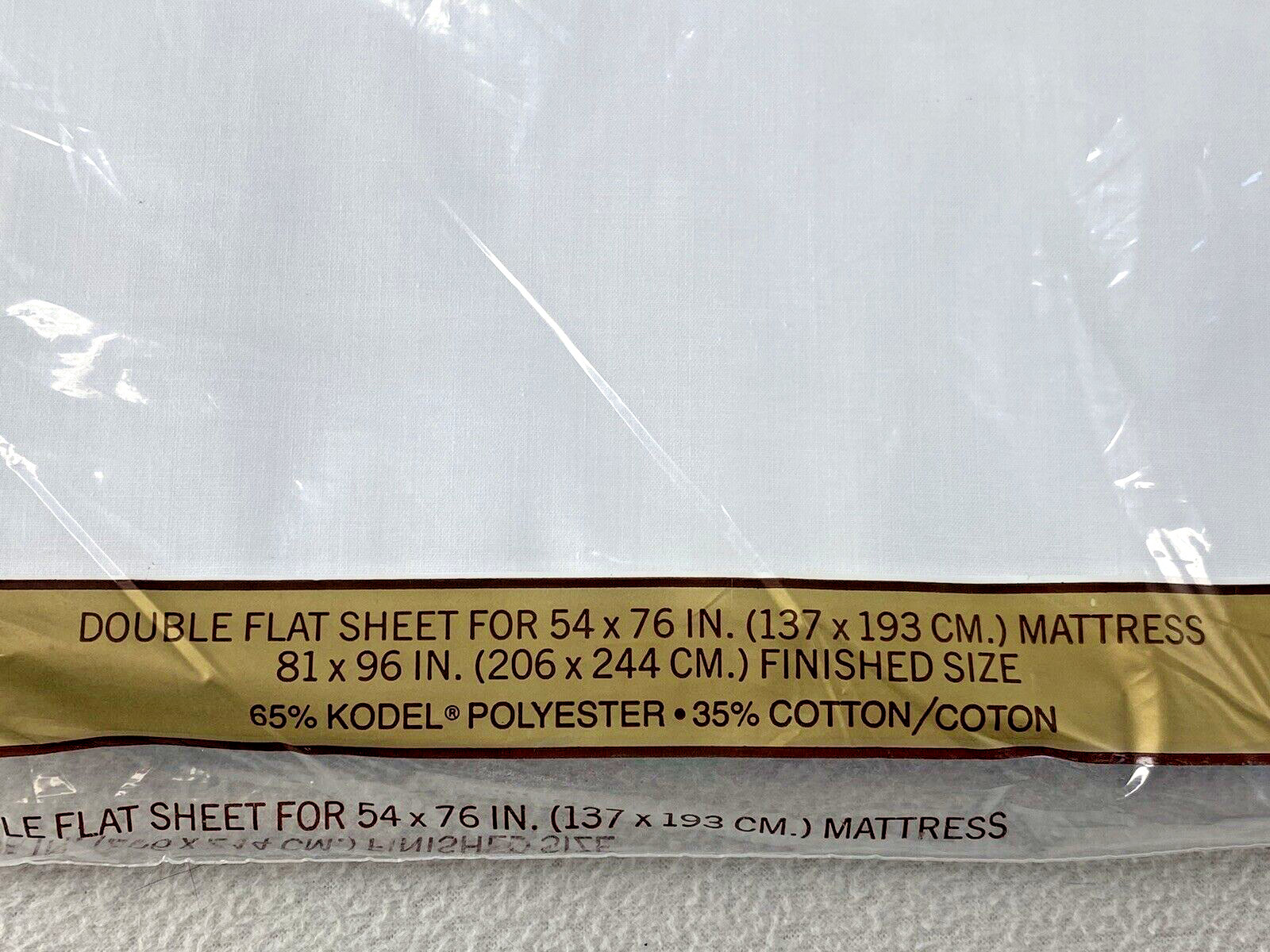 Springmaid Full Double Flat Sheet White Percale Polyester Cotton 81" x 96" USA gallery