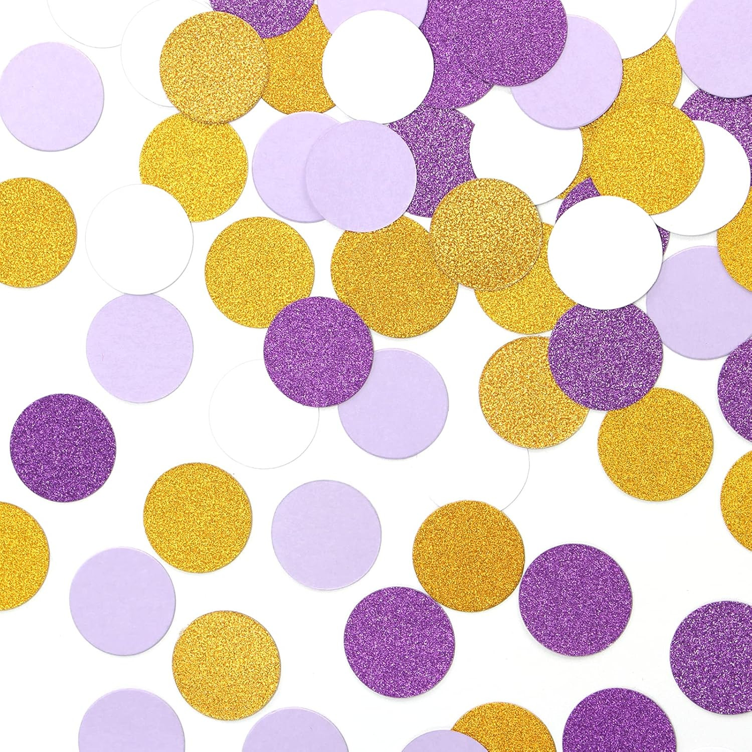 White Purple-Gold Party Decorations Confetti - 300Pcs Glitter Graduation Mothers gallery