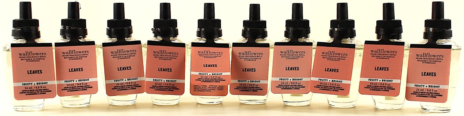 QTY 10 - Bath & Body Works LEAVES Wallflowers Home Fragrance Oil Refills gallery