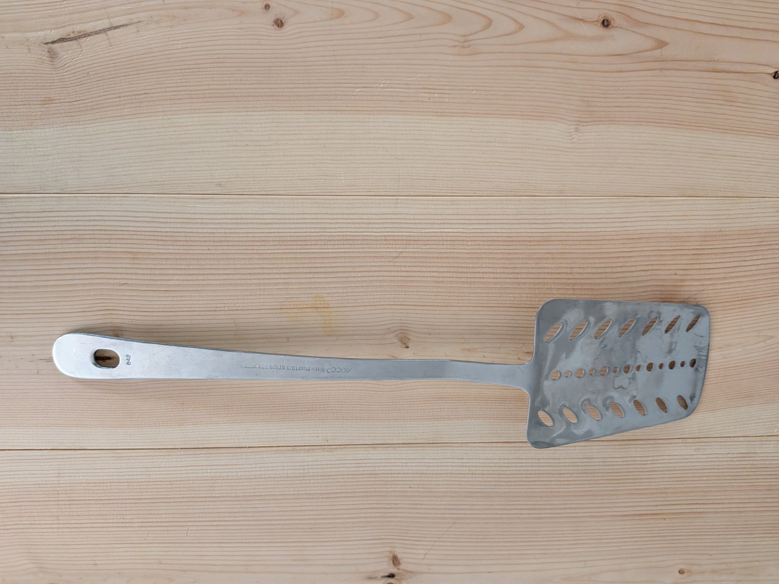 Amco Rustproof Slotted Spatula 18/8 Stainless Steel 842 Vintage Korea 14 Inches gallery