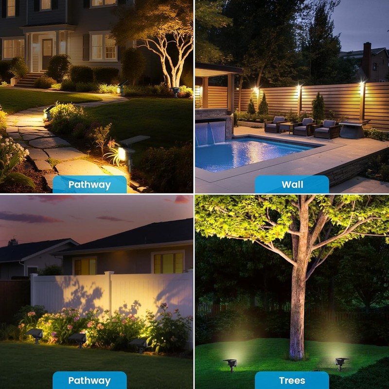 2Pack Solar Power LED Landscape Light Outdoor Garden Yard Pathway Lawn Spotlight gallery