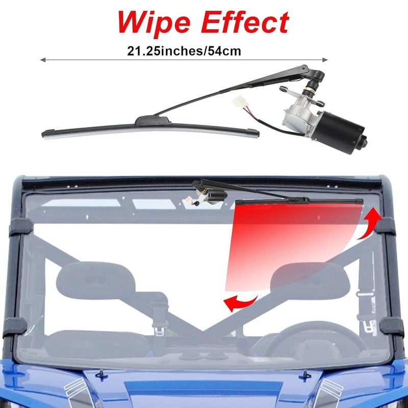 Electric UTV Windshield Wiper Kit, Universal 12V UTV Electric Windshield gallery