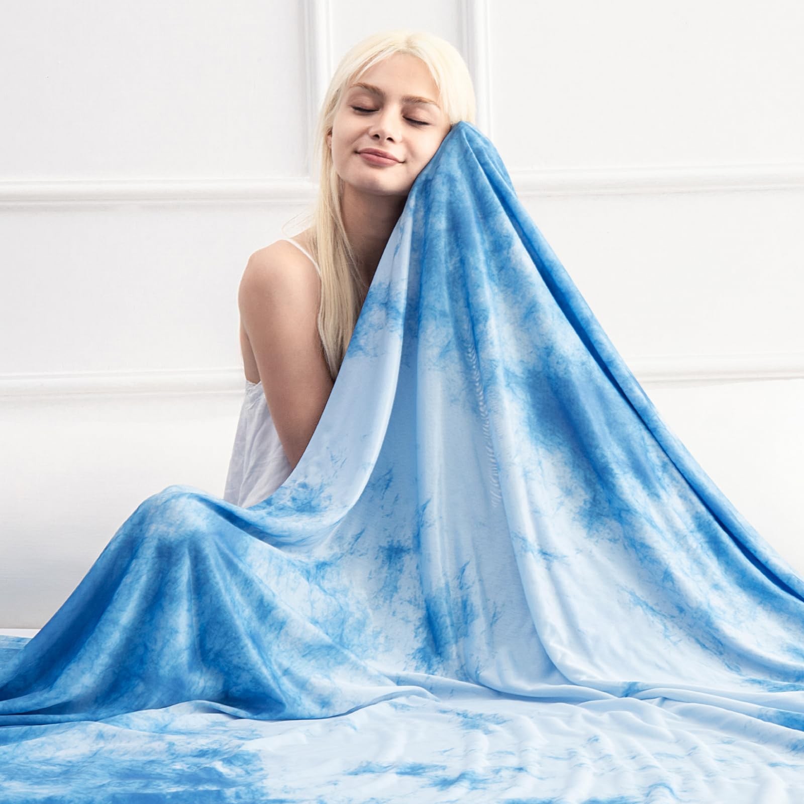 Marchpower Arc-Chill Cooling Blanket for Hot Twin 59" x 79", Tie-dye Blue gallery
