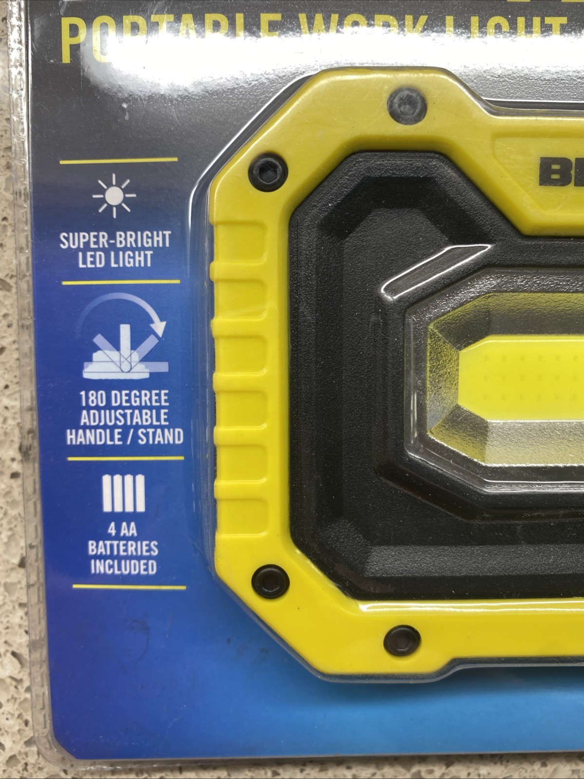 NEW Braun 750 Lumens Portable Worklight With 4 AAA Rechargeables Batteries 57961 gallery