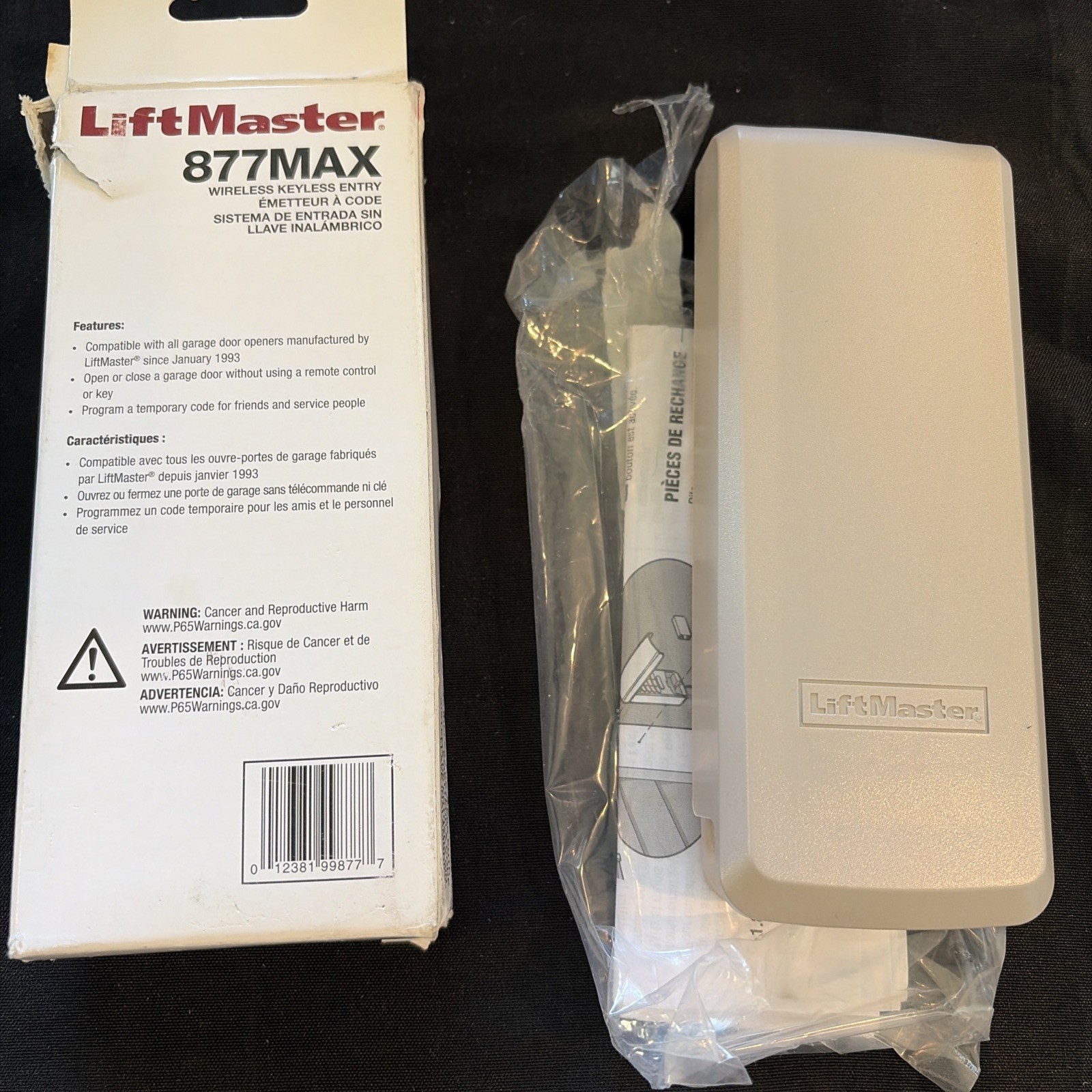 LiftMaster Wireless Keypad 878MAX/877MAX Garage Door Opener gallery