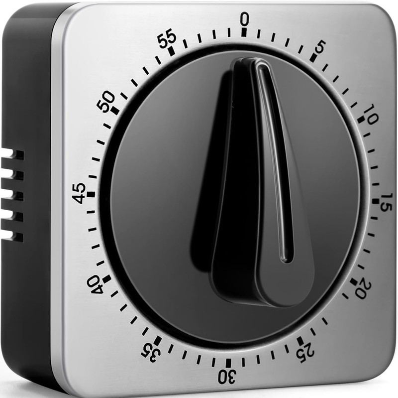 Elegant Mechanical Kitchen Timer with Loud Alarm - No Batteries Required gallery