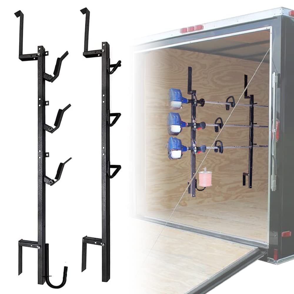 3 Place Trimmer Rack Trim line Holder for Enclosed Open Trailers Racks Landscape gallery