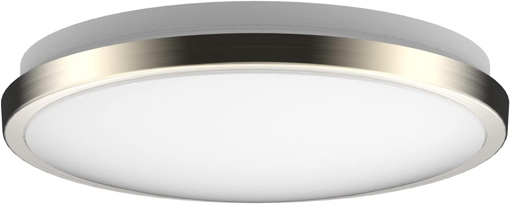 DYMOND 10 Inch LED Flush Mount Ceiling Light Fixture Dimmable Brushed Nickel 400