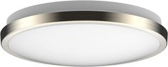 DYMOND 10 Inch LED Flush Mount Ceiling Light Fixture Dimmable Brushed Nickel 400