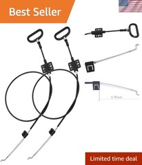 2 Universal Recliner Release Cables with D-Ring Pull Handle, 4.75″ Length