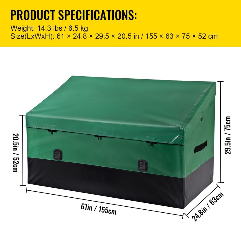 150Gal Waterproof Patio Storage Box Deck Box PE Tarpaulin gallery