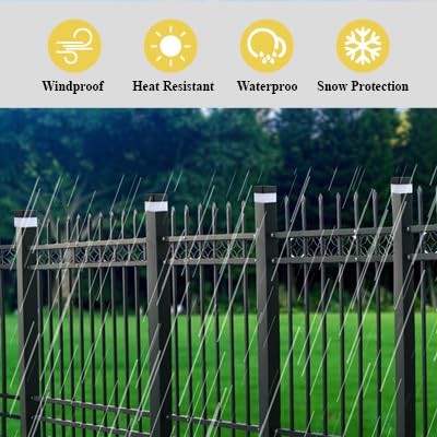 TERBBU Solar LED Fence Post Cap Light 2x2 Inch (5x5cm) - for Wrought Black gallery