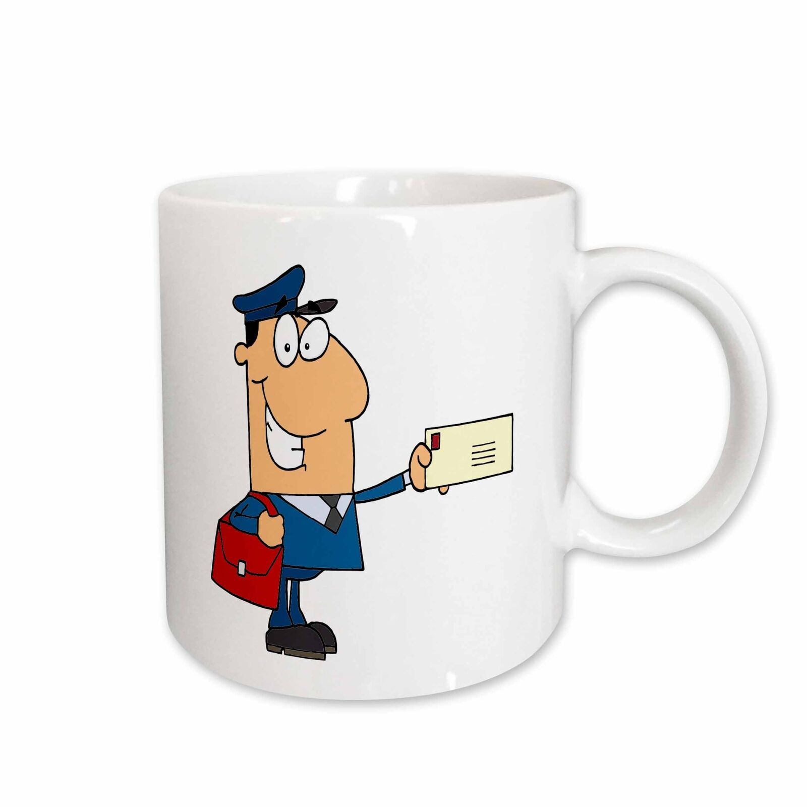 3dRose Happy Mailman Postal Worker Delivering Letter Mug gallery