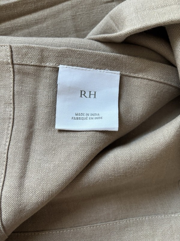 New Restoration Hardware Drape Panel Cotton Linen Walnut 100x120 in. Rod Pocket gallery