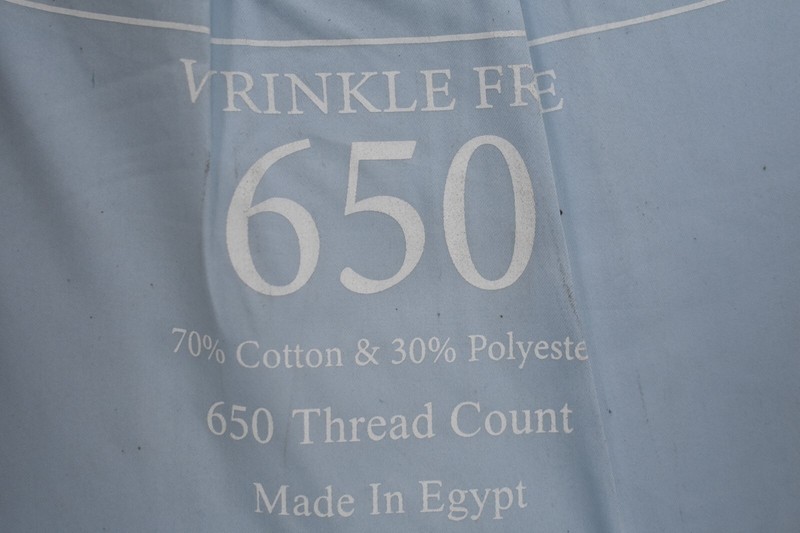 Royal Tradition Solid 650 Thread Count Cotton Blend King 4 Piece Bed Sheets Blue gallery