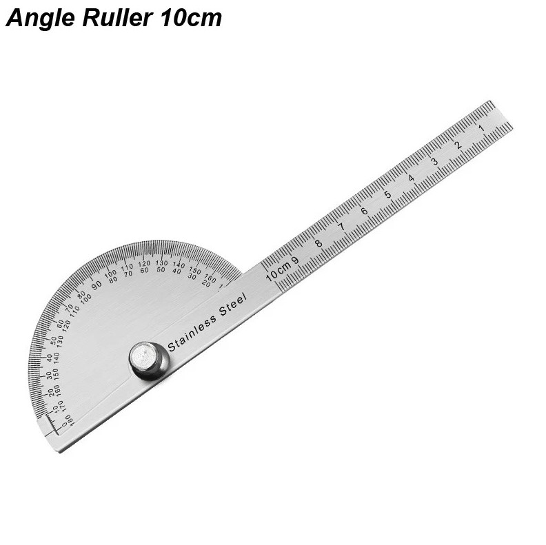 1pc Stainless Steel Angle Meter Protractor Ruler 180° Gauge Tool - NEW gallery
