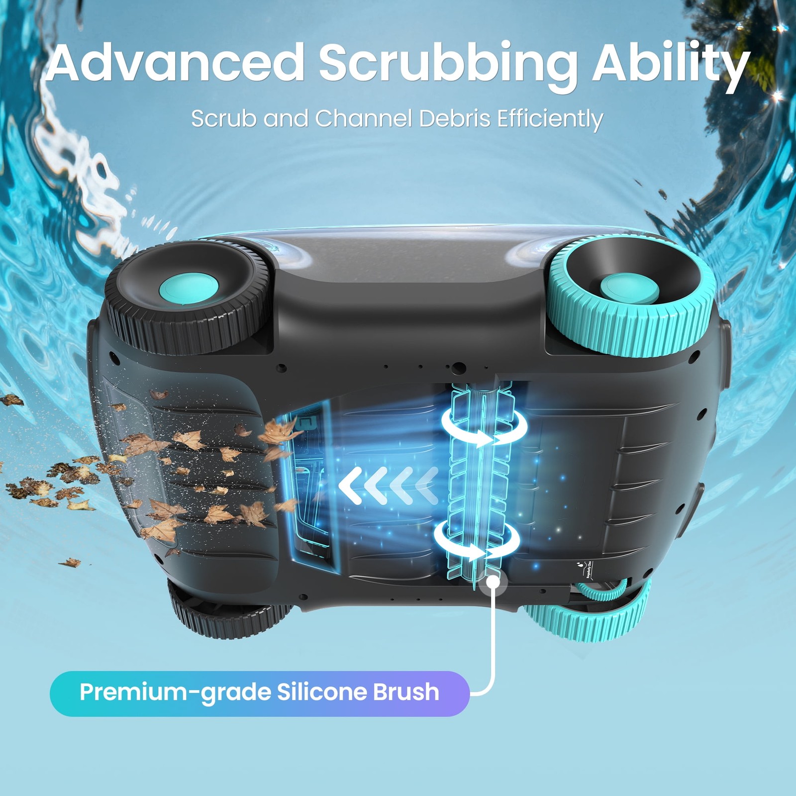 Aiper Scuba 1100W Cordless Robotic Pool Cleaner, Tri-Motor Drive, Advanced gallery