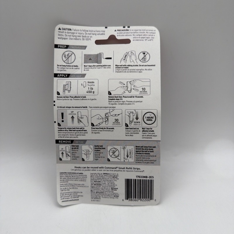 Command Small Matte Black Hooks Holds 1 lb 1 Pack gallery