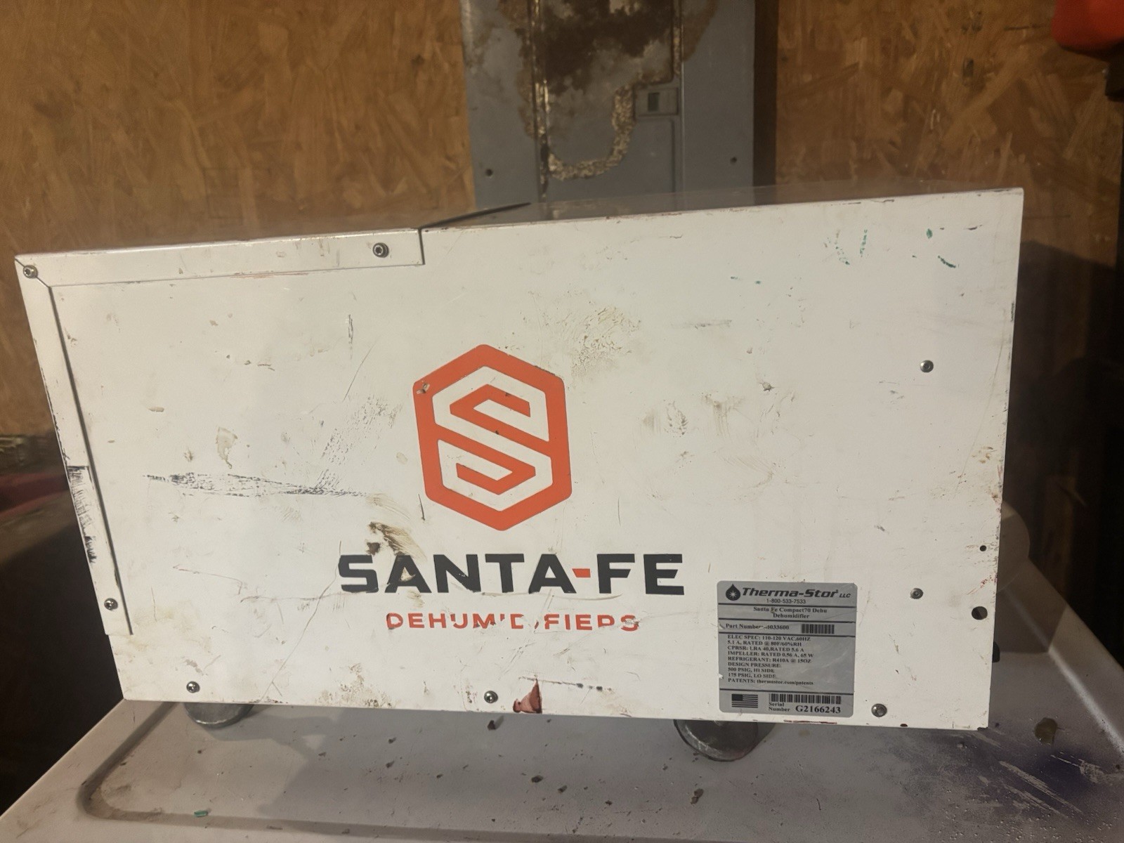 Santa Fe Compact70 Dehumidifier P/N1033600 by Therma Star Used But Working Cond gallery