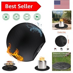 Durable 36” Fire Pit Mat with Double-Sided Silicone – Easy to Clean & Reusable