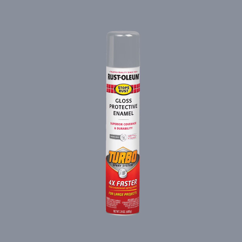 Rust-Oleum Stops Rust Turbo, Smoke Gray, Gloss Enamel Spray Paint, 24 oz, 3 Pack gallery