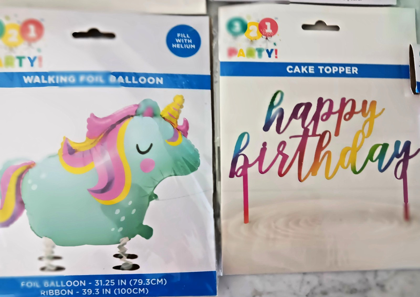 NEW 321 Party! Birthday Balloons LED CAKE TOPPER, HATS, NOTE BOOKS gallery