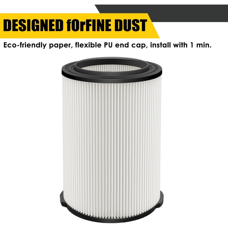 VF4000 Replacement Filter 2 Pack For RIDGID Shop Vac 72947 | Includes 4 Foam Spo gallery